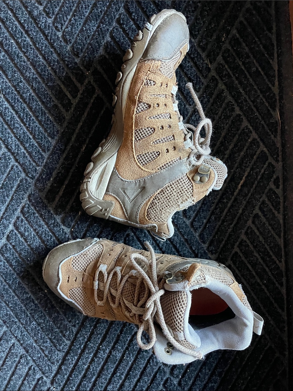 Merrell Tan and Gray Waterproof Hiking Shoes